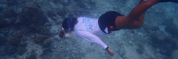 Saddiqua snorkelling