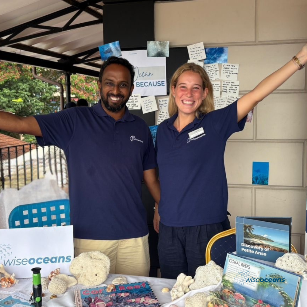 Marine biologists smiling